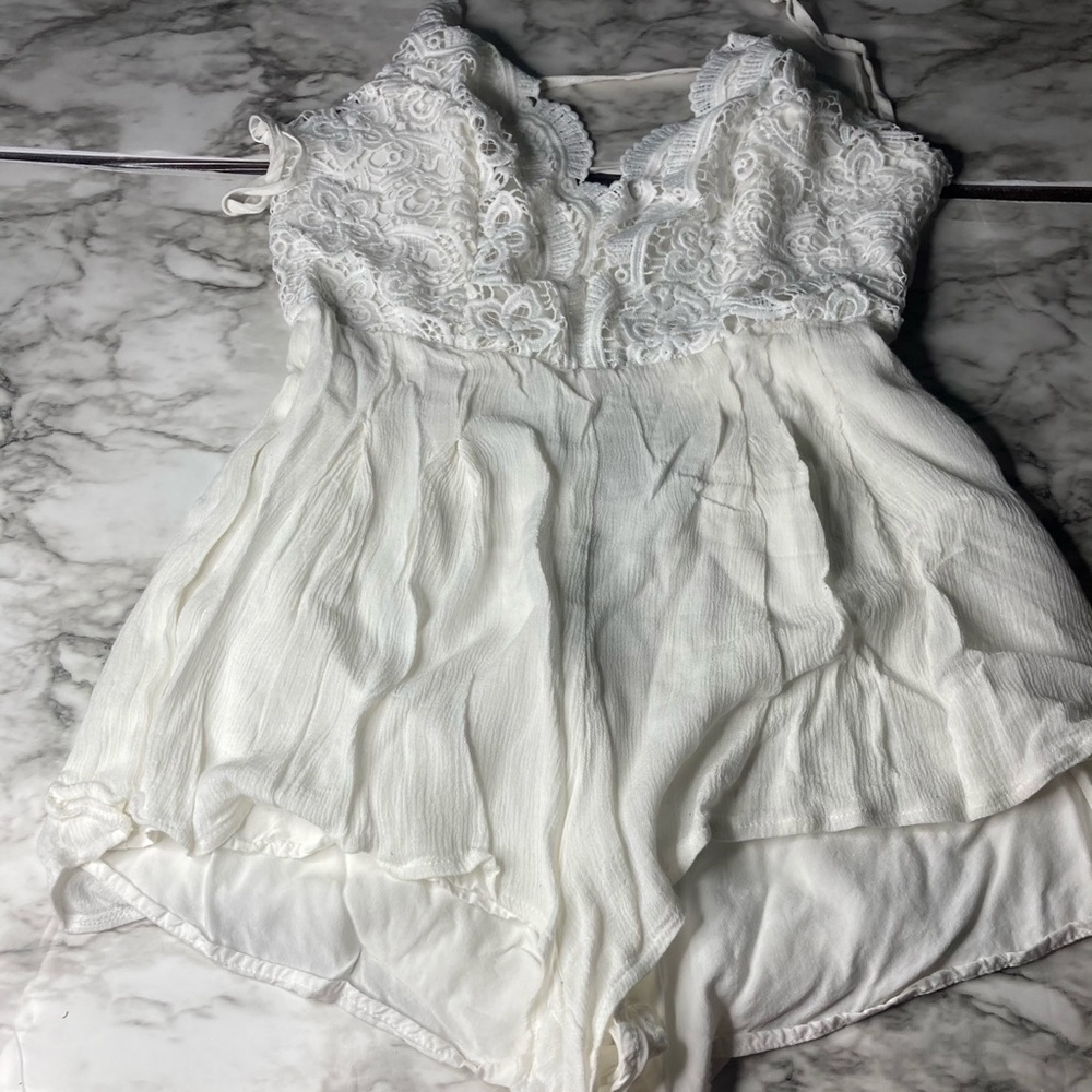 White Lace Romper